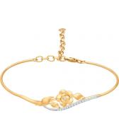 Женский золотой жесткий браслет SOKOLOV 050902_s с фианитами