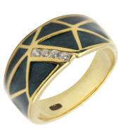 Серебряное кольцо Element47 by JV 05S2AZR030906CUGPRI с эмалью, цирконием