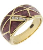 Серебряное кольцо Element47 by JV 05S2AZR030906CUPPRI с эмалью, цирконием