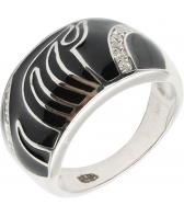 Серебряное кольцо Element47 by JV 05S2AZR164404CUBARI с эмалью, цирконием