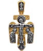 Мужской серебряный православный крестик с распятием Акимов 101.024