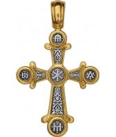 Мужской серебряный православный крестик без распятия Акимов 101.048