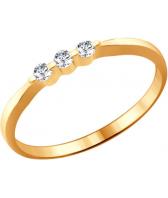 Золотое наборное кольцо SOKOLOV 1010376_s с бриллиантами