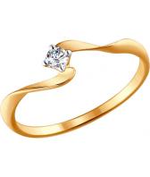 Золотое кольцо SOKOLOV 1011382_s с бриллиантом