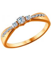 Золотое кольцо SOKOLOV 1011523_s с бриллиантами