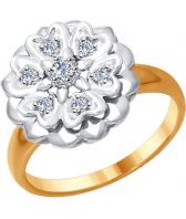 Золотое кольцо SOKOLOV 1011628_s с бриллиантами