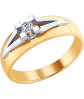 Золотое кольцо SOKOLOV 1011657_s с бриллиантом