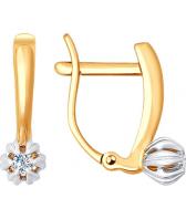 Золотые серьги SOKOLOV 1020915_s с бриллиантами