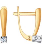 Золотые серьги SOKOLOV 1020935_s с бриллиантами