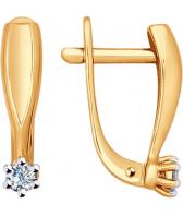 Золотые серьги SOKOLOV 1020943_s с бриллиантами