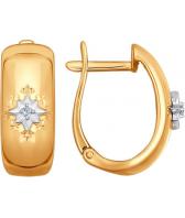 Золотые серьги SOKOLOV 1021043_s с бриллиантами