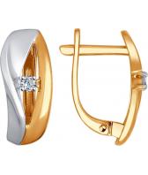 Золотые серьги SOKOLOV 1021051_s с бриллиантами