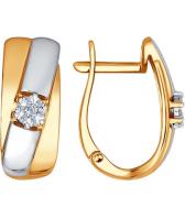 Золотые серьги SOKOLOV 1021061_s с бриллиантами