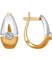 Золотые серьги SOKOLOV 1021146_s с бриллиантами