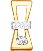 Золотой кулон SOKOLOV 1030340_s c бриллиантом