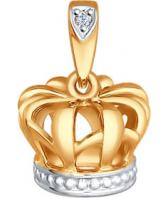 Золотой кулон SOKOLOV 1030554_s c бриллиантом