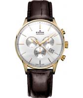 Мужские швейцарские наручные часы Edox 10408-37JAAID с хронографом