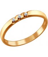 Золотое обручальное кольцо SOKOLOV 1110088_s с бриллиантами