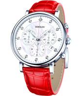 Женские российские серебряные наручные часы SOKOLOV 126.30.00.000.03.03.2 с хронографом