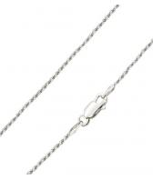 Серебряная цепочка на шею Национальное Достояние 1301R025L-nd с кордовым плетением