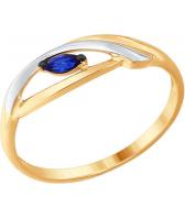 Золотое кольцо SOKOLOV 2011061_s с сапфиром