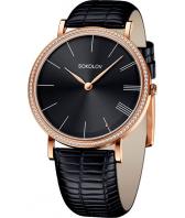 Женские российские золотые наручные часы SOKOLOV 210.01.00.001.04.01.2