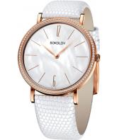 Женские российские золотые наручные часы SOKOLOV 210.01.00.001.06.02.2