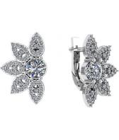 Серебряные серьги Национальное Достояние 2100781-00775-nd с фианитами