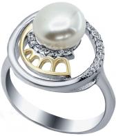 Серебряное кольцо Silver Wings 21SET9708gp-113-239 с жемчугом, цирконием