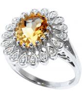 Серебряный перстень Silver Wings 21VSFFA00495-19 с цитрином, цирконием