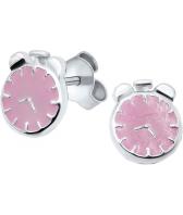 Детские серебряные серьги-пусеты (гвоздики) Silver Wings 221SE60095/lpink-119 с эмалью