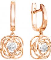 Золотые серьги Vesna 2503-151-01-00 с бриллиантами