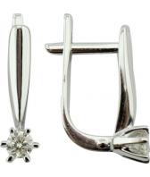 Серьги из белого золота Vesna 2608-251-00-00 с бриллиантами