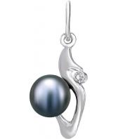 Серебряный кулон De Fleur 29042S2 c жемчугом, фианитом