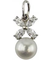 Серебряный кулон De Fleur 29071S1 c жемчугом, фианитом