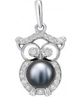 Серебряный кулон De Fleur 29086S2 c жемчугом, фианитом