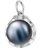 Серебряный кулон De Fleur 29411S2 c жемчугом, фианитом