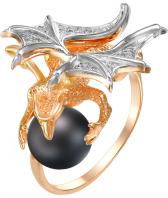 Золотое кольцо De Fleur 31205A2 с жемчугом, фианитами