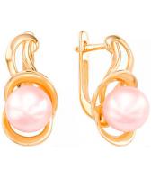 Золотые серьги De Fleur 32367A3 с жемчугом