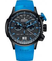 Мужские швейцарские титановые наручные часы Edox 38001-TINN1NIBU1 с хронографом