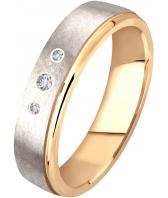 Серебряное обручальное кольцо Graf Кольцов 42-3f-bk/s с фианитами