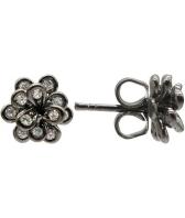 Серебряные серьги-пусеты (гвоздики) Национальное Достояние 4245FESBSH1-nd с фианитами