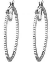 Серебряные серьги кольца конго Национальное Достояние 42560A-nd с фианитами