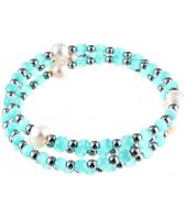 Браслет из бусин Element47 by JV 4B0006 с жемчугом, агатом, гематитом