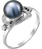 Серебряное кольцо De Fleur 51160S2 с жемчугом, фианитами