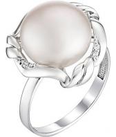 Серебряное кольцо De Fleur 51395S1 c жемчугом, фианитом