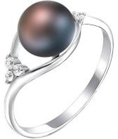 Серебряное кольцо De Fleur 51517S2 с жемчугом, фианитами