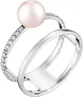 Серебряное кольцо De Fleur 51540S3 c жемчугом, фианитом