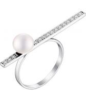Серебряное кольцо De Fleur 51544S1 c жемчугом, фианитом