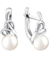 Серебряные серьги De Fleur 52516S1 с жемчугом